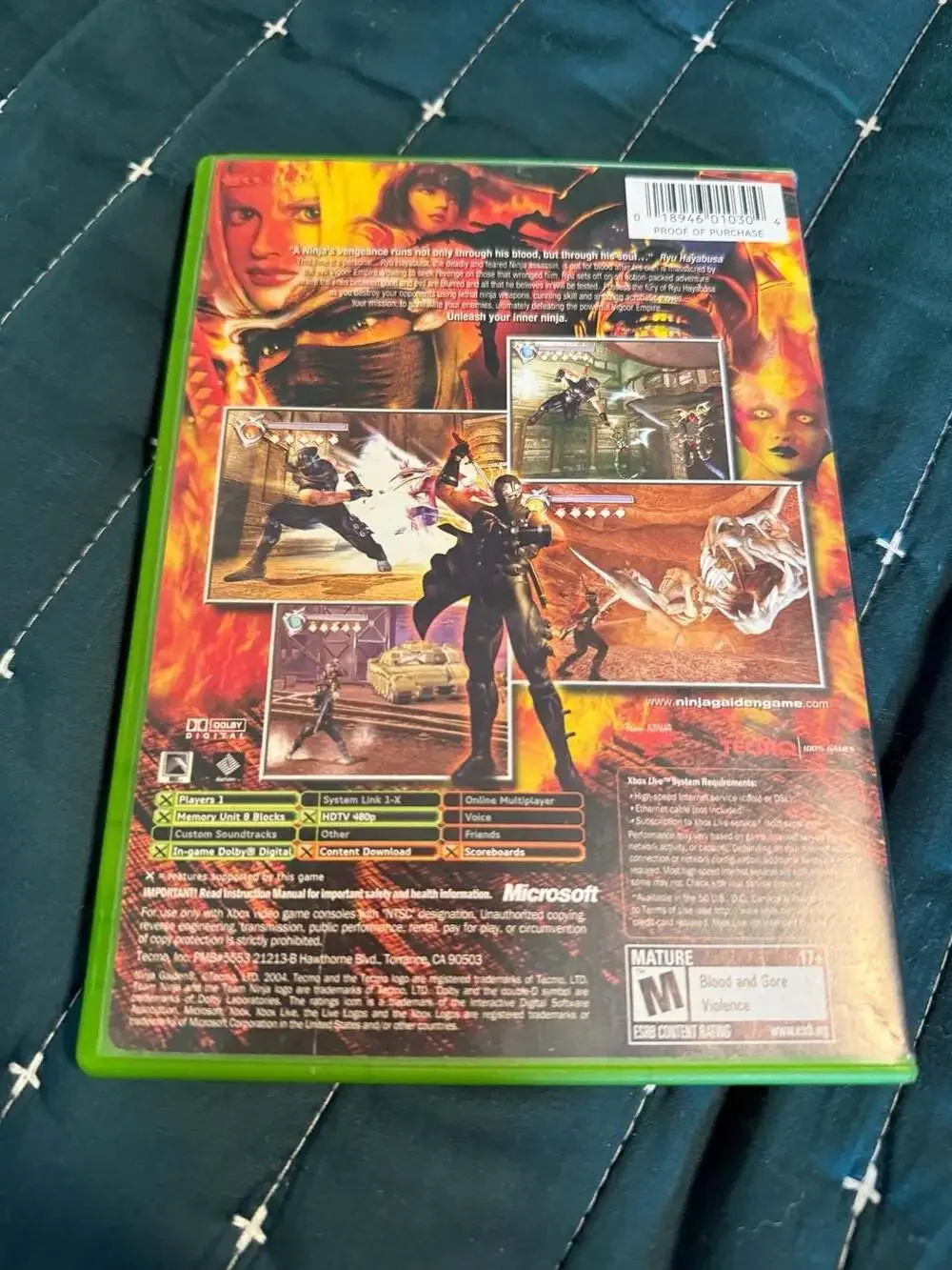 Ninja Gaiden Original Xbox Video Game